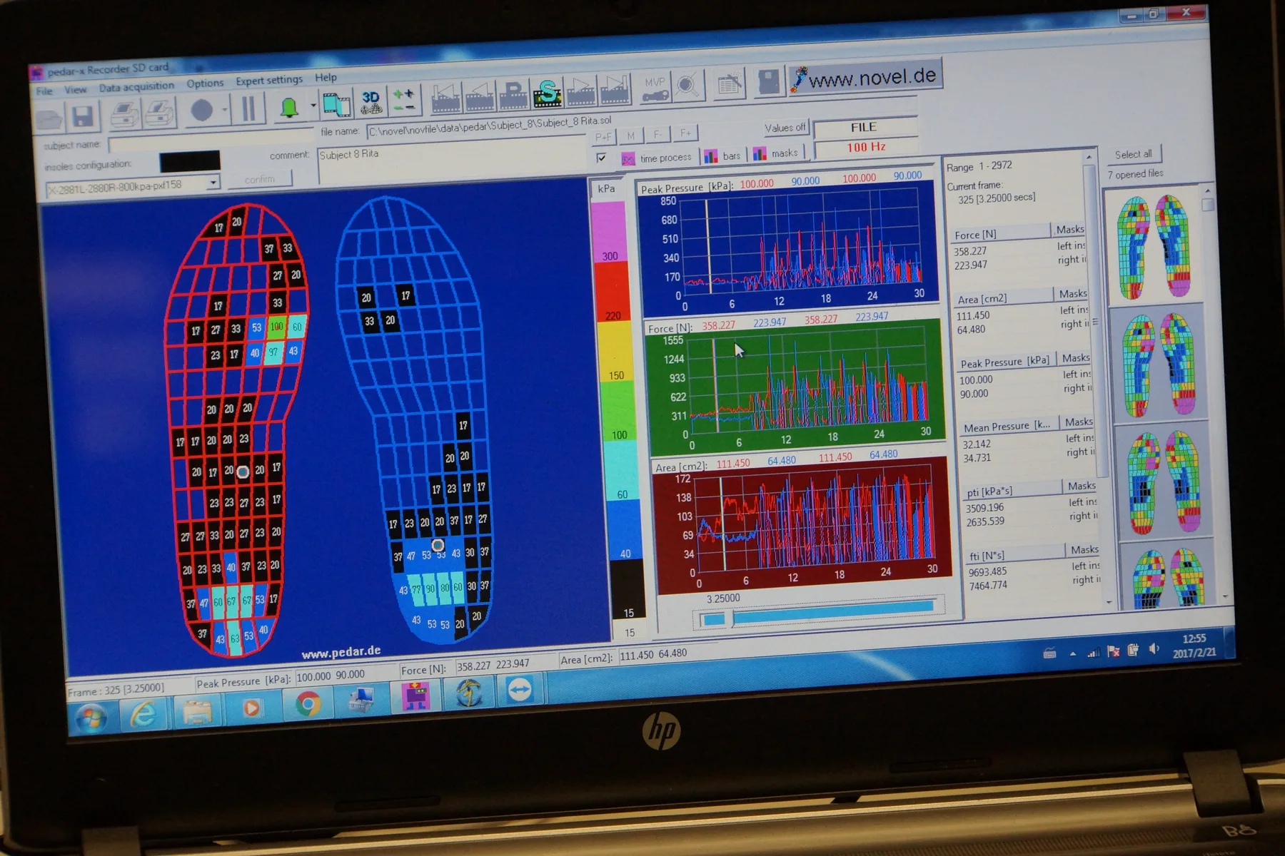 Technical AZZA fencing footwear development detail
